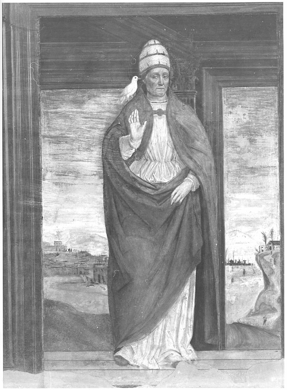 San Gregorio Magno (dipinto, elemento d'insieme) di Ambrogio da Fossano detto Bergognone (sec. XVI)