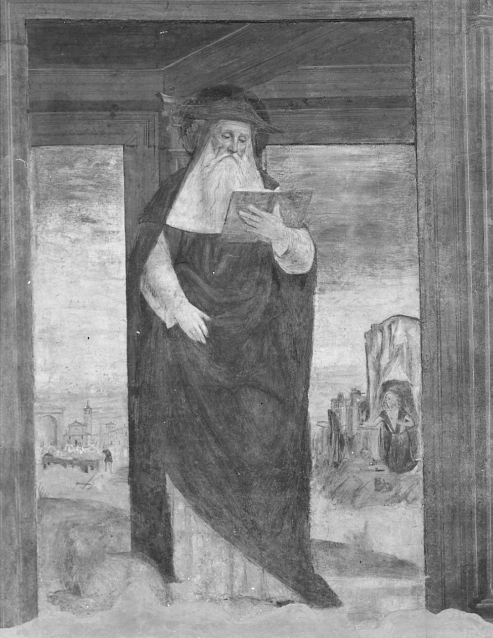 San Girolamo (dipinto, elemento d'insieme) di Ambrogio da Fossano detto Bergognone (sec. XVI)