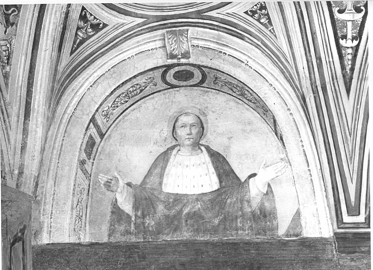 Santo canonico (dipinto, elemento d'insieme) di Ambrogio da Fossano detto Bergognone (sec. XVI)