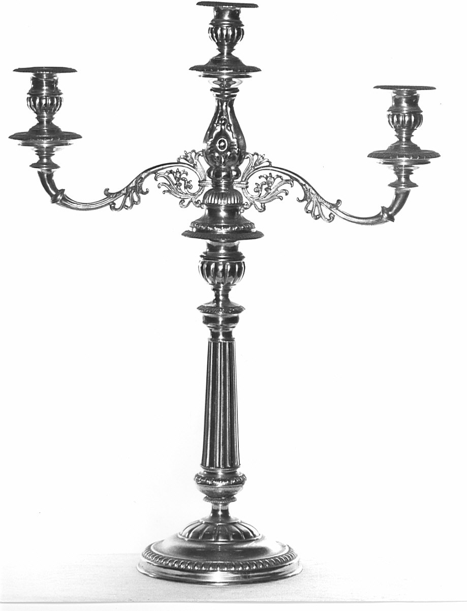 candelabro, coppia - bottega lombarda (sec. XIX)