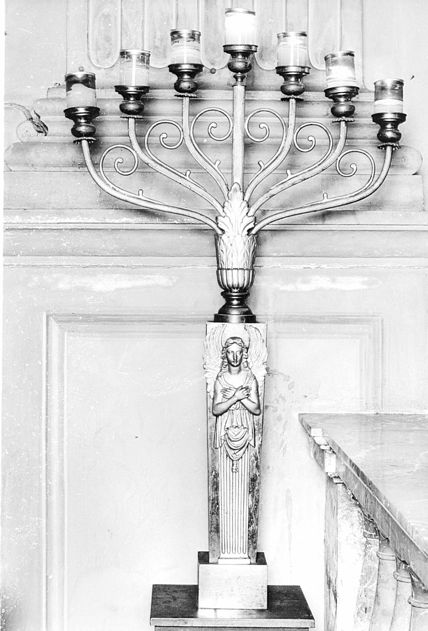 candelabro, coppia - bottega lombarda (sec. XIX)