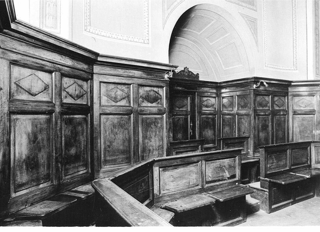 stalli del coro, insieme - bottega lombarda (sec. XIX)