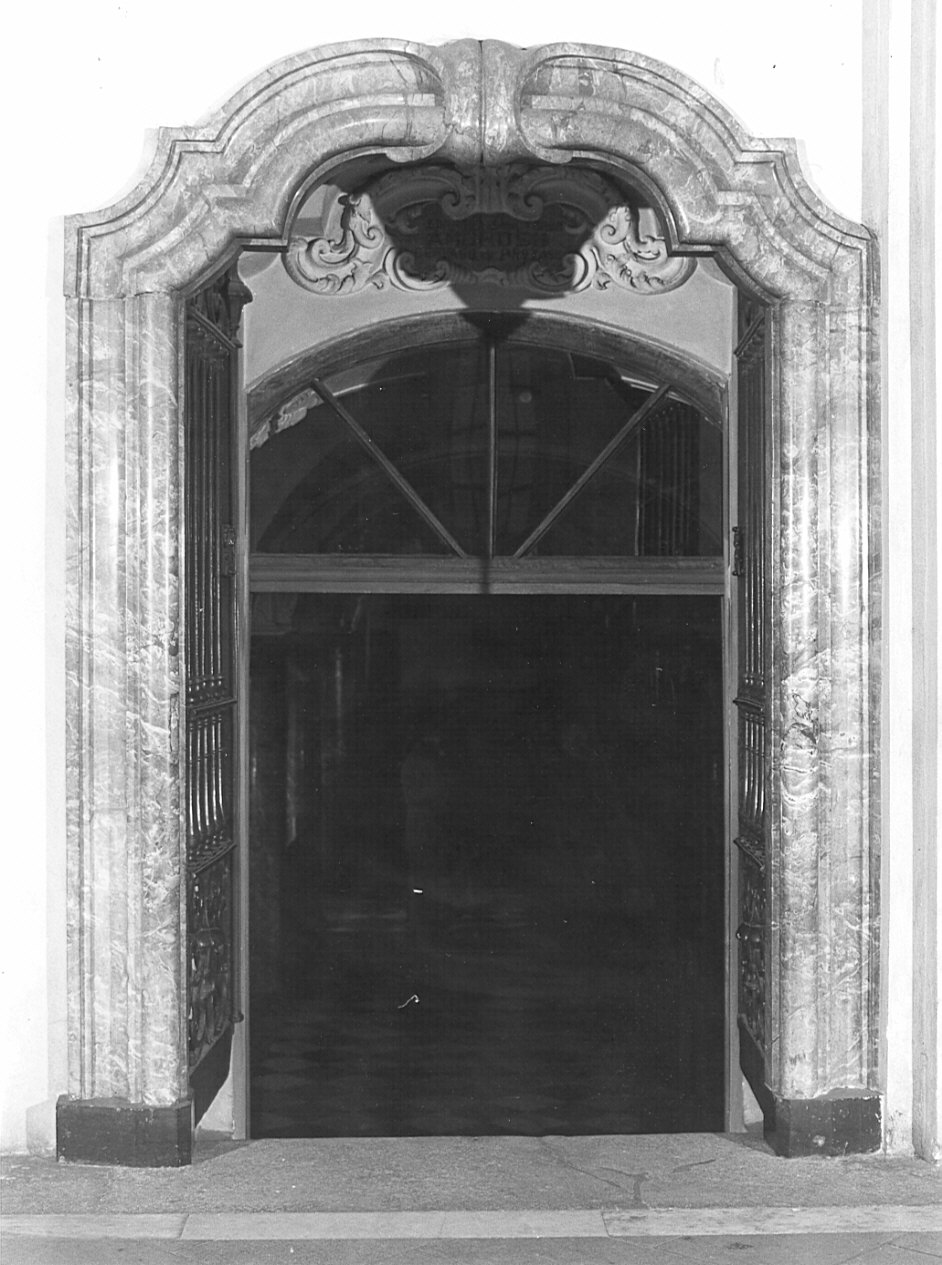 mostra di porta, coppia - bottega lombarda (sec. XVIII)