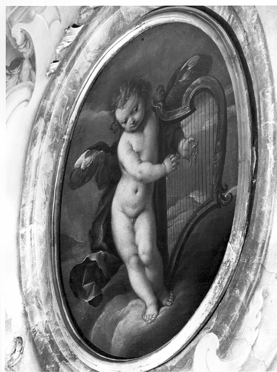 angelo musicante (dipinto, elemento d'insieme) di Danedi Giovanni Stefano detto Montalto (seconda metà sec. XVII)