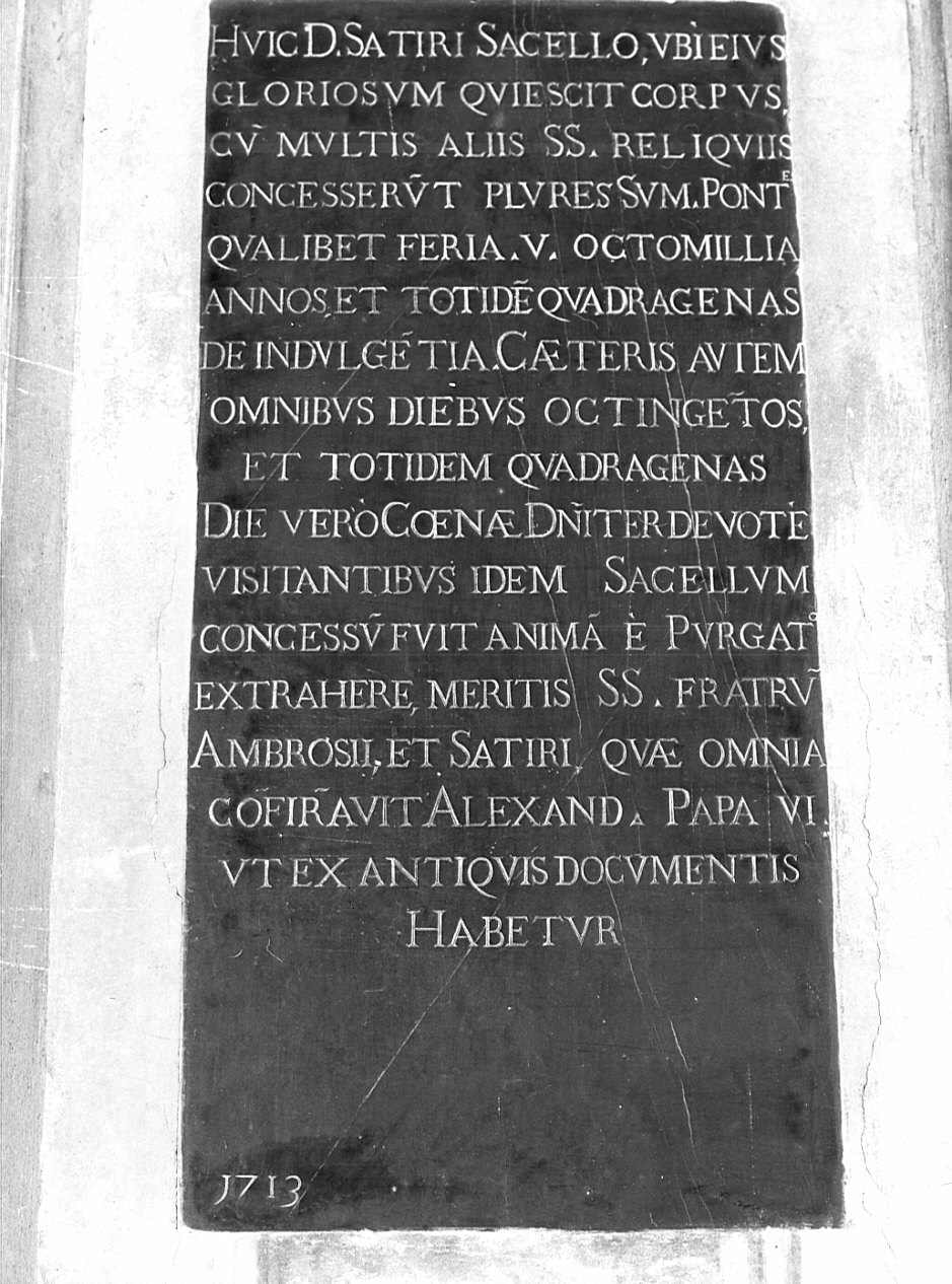 lapide commemorativa, opera isolata - bottega lombarda (sec. XVIII)