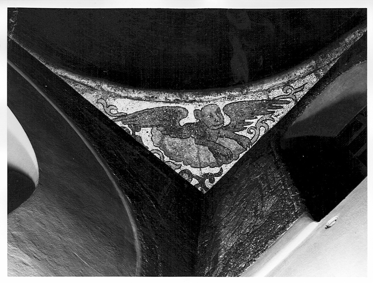 simbolo di San Marco: leone (decorazione musiva, elemento d'insieme) di Agazzi Camillo (sec. XIX)