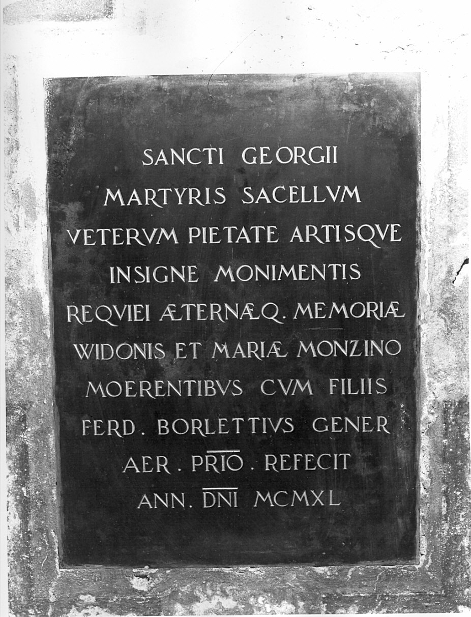 lapide commemorativa, opera isolata - bottega lombarda (sec. XX)