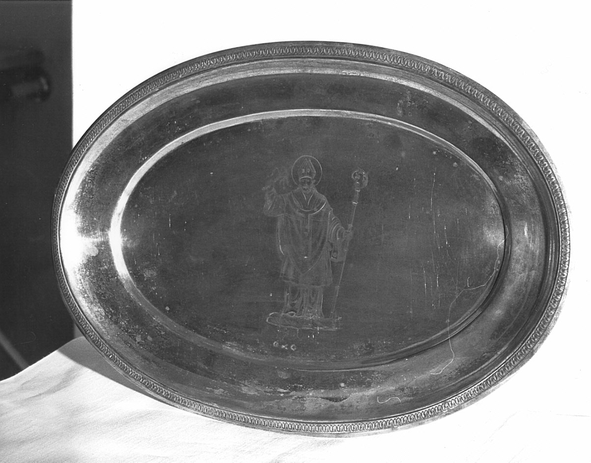 piatto, opera isolata di Sciomachen Giuseppe (metà sec. XIX)