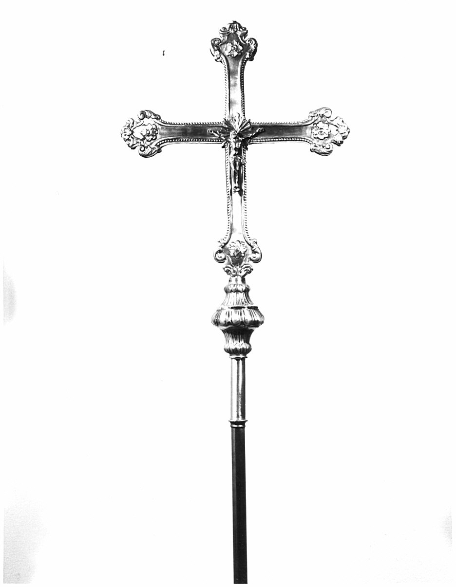 croce processionale, opera isolata - bottega lombarda (seconda metà sec. XIX)