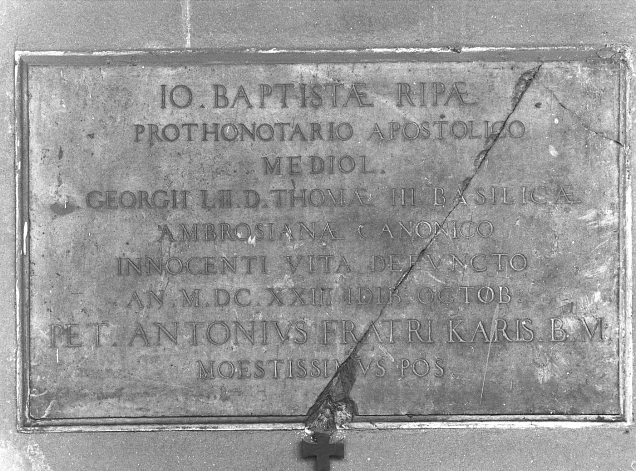 lapide tombale, opera isolata - bottega lombarda (sec. XVII)