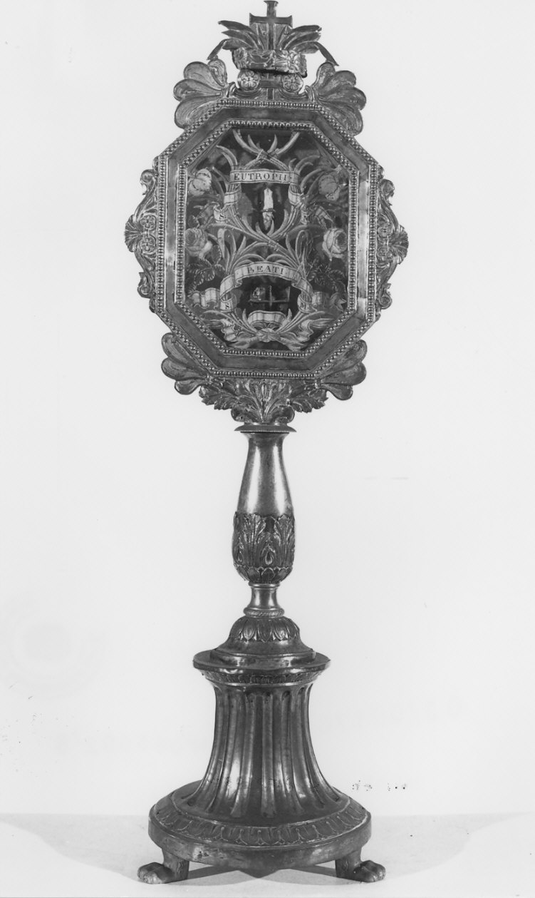 reliquiario - a ostensorio, opera isolata - bottega lombarda (seconda metà sec. XIX)