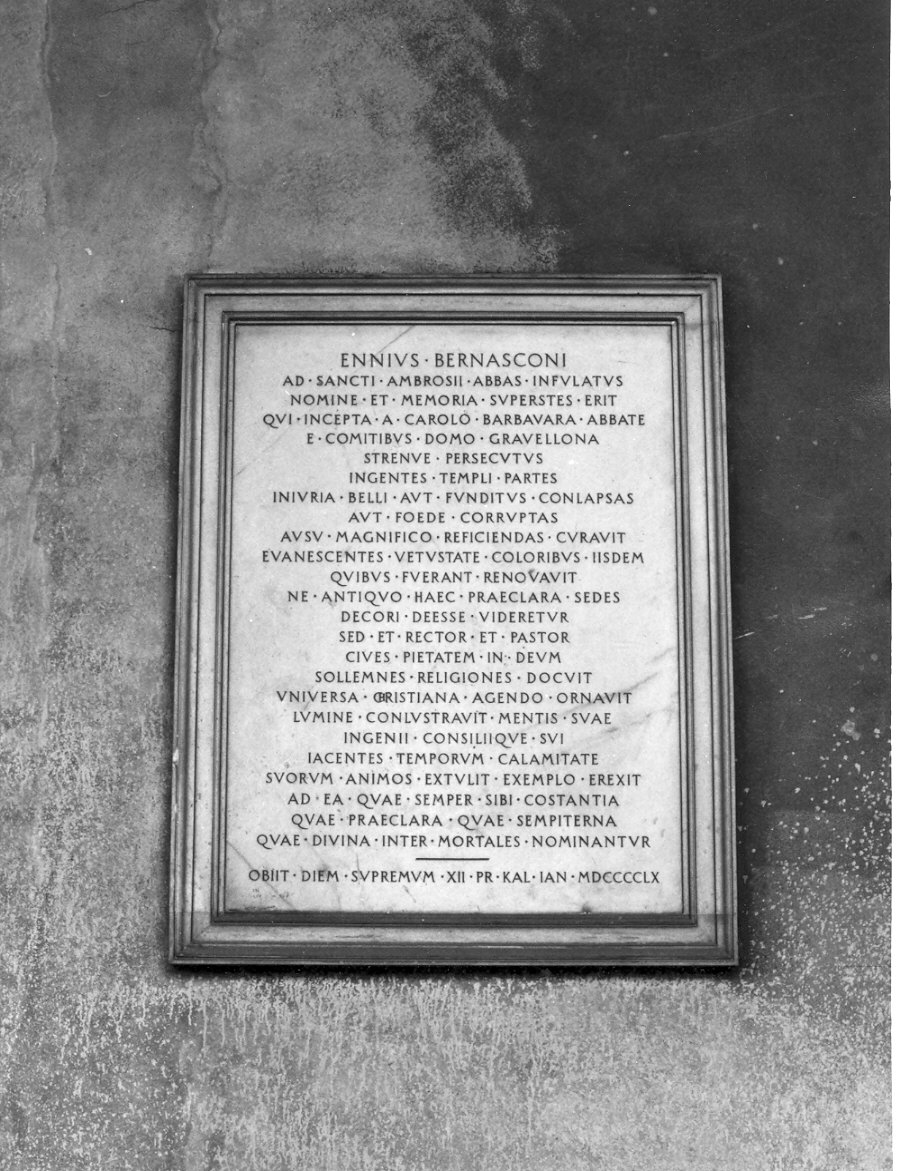 lapide commemorativa, opera isolata - bottega lombarda (sec. XX)