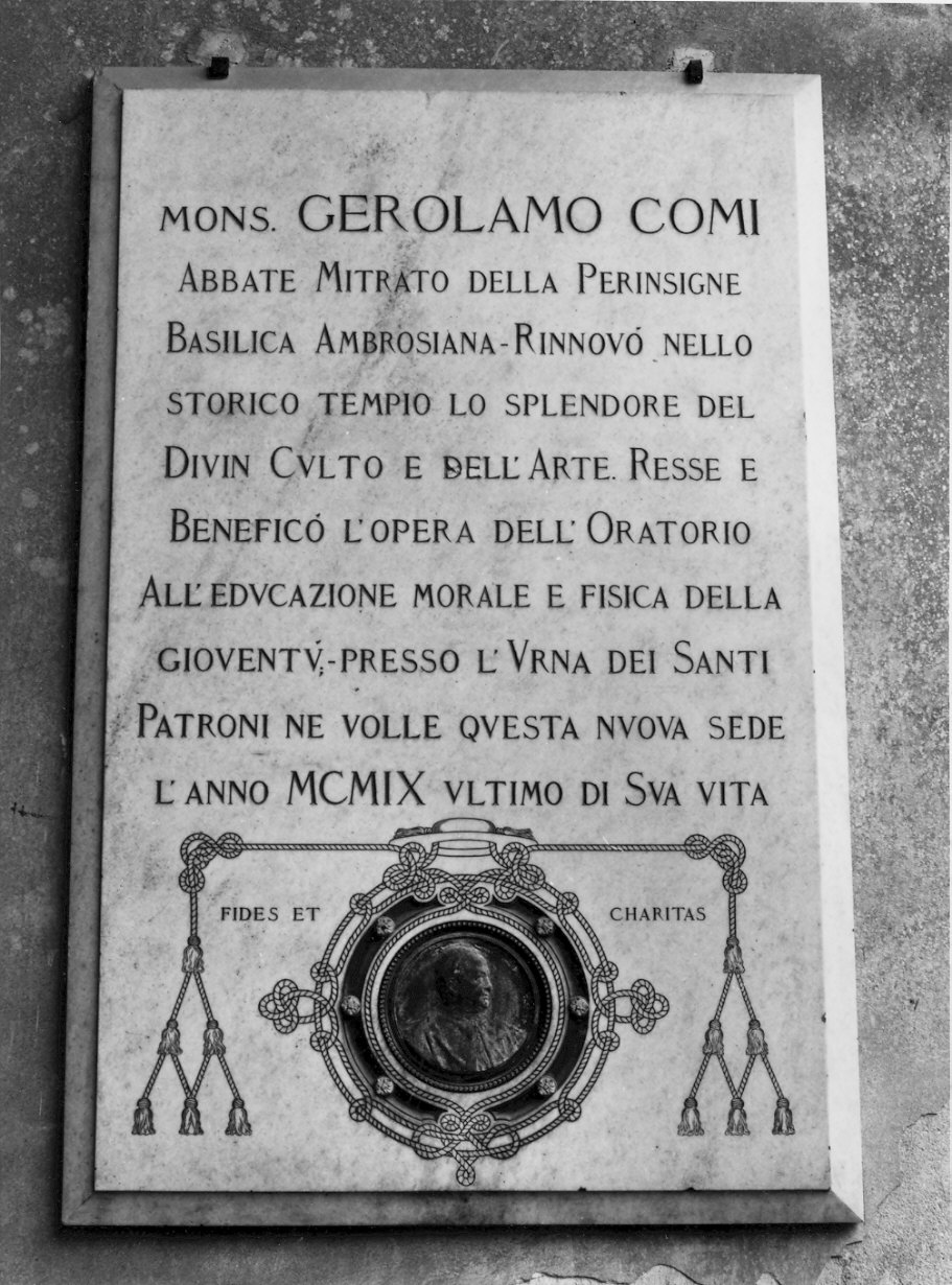 lapide commemorativa, opera isolata - bottega lombarda (sec. XX)