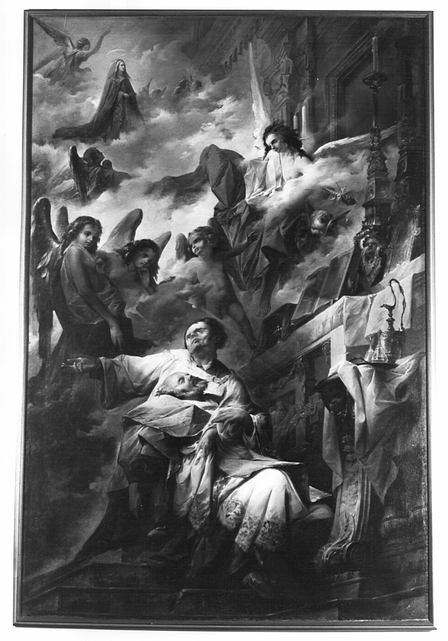 morte di Sant'Andrea Avellino (dipinto, opera isolata) - ambito veneto (sec. XVIII)