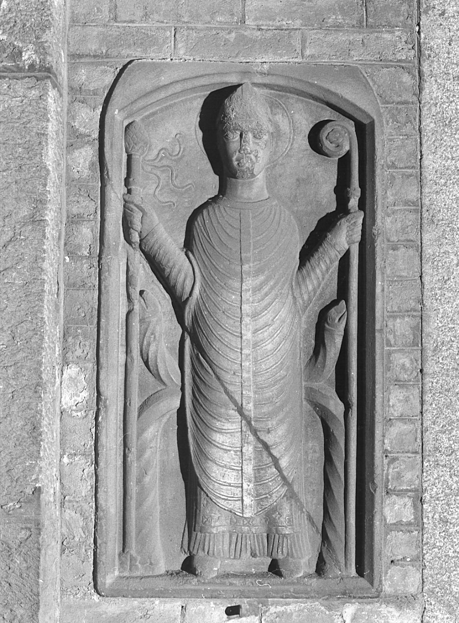 Sant'Ambrogio (rilievo, opera isolata) - bottega lombarda (secc. XI/ XII)