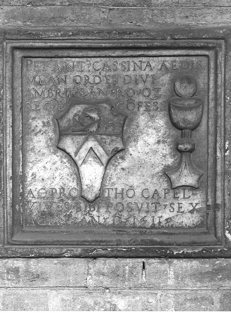 lapide tombale, opera isolata - bottega lombarda (sec. XVI)