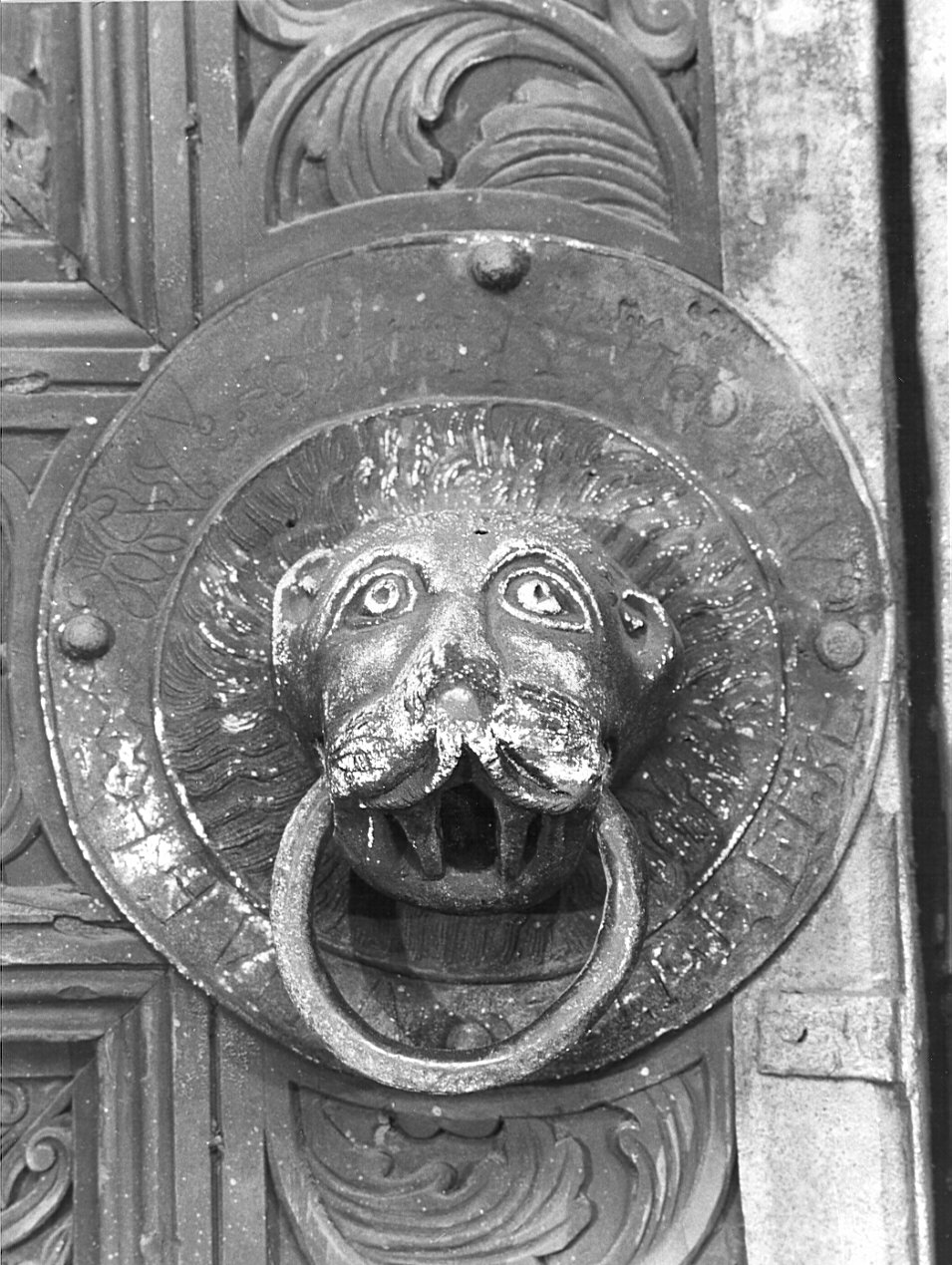 maniglia di porta, coppia - bottega lombarda (secc. IX/ XI)