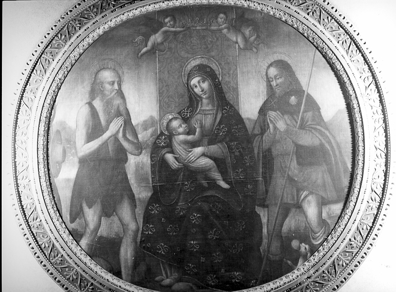 Madonna dell'Aiuto, Madonna con Bambino e Santi (dipinto, opera isolata) di Luini Bernardino (prima metà sec. XVI, sec. XIX)