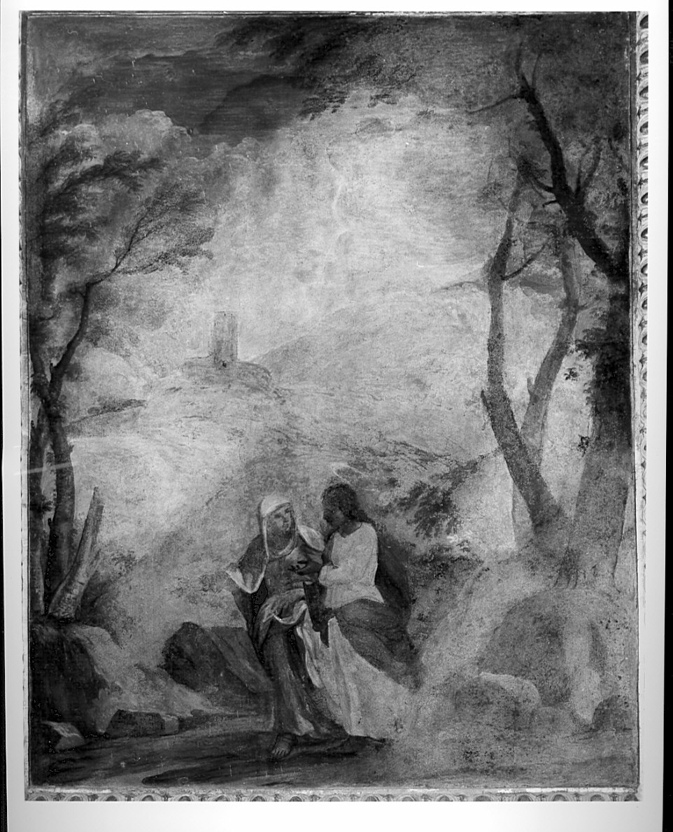 Cristo e la Madonna (dipinto, opera isolata) di Cignaroli Martino detto Veronese (fine sec. XVII, sec. XIX)