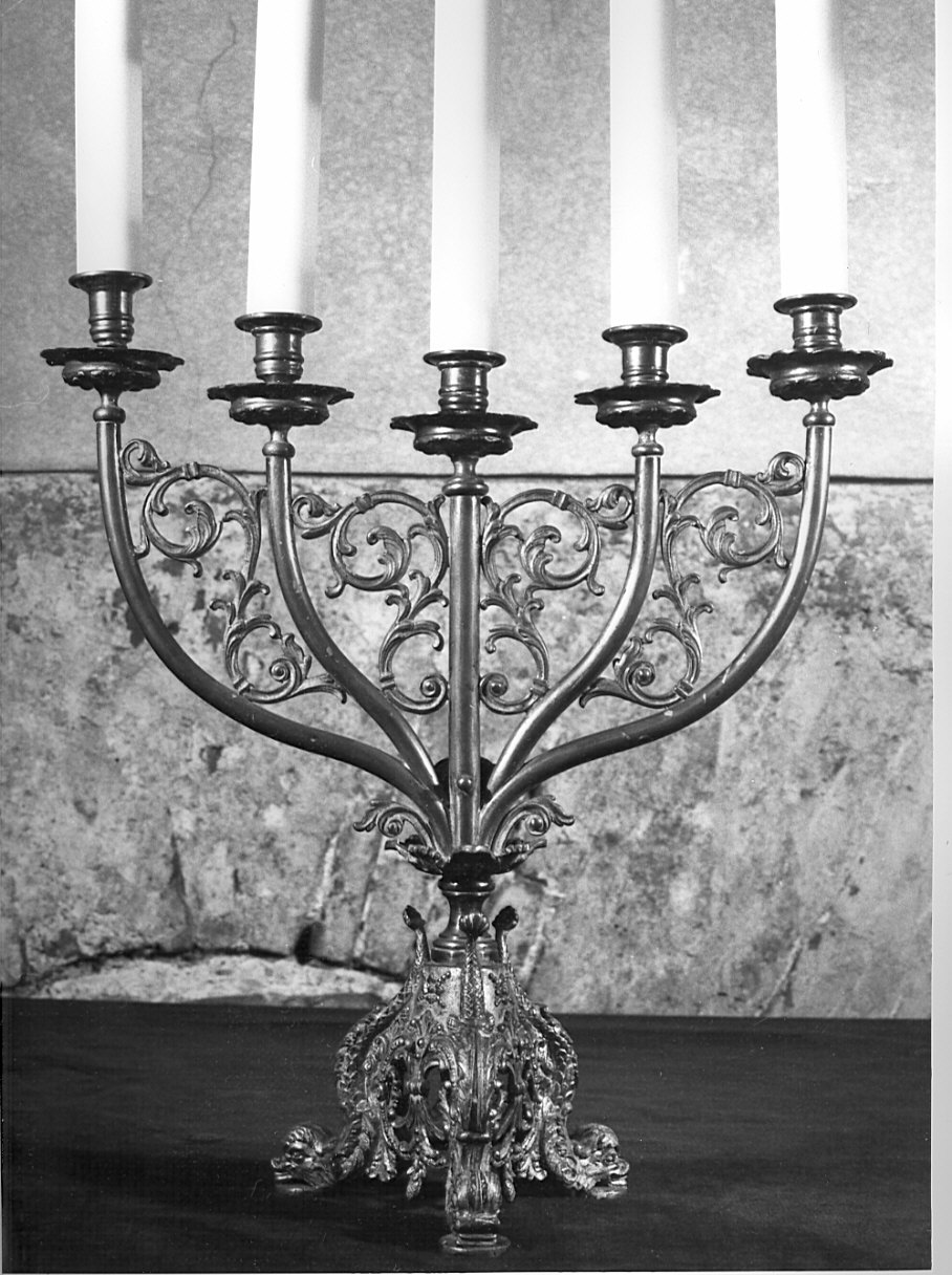 candelabro, serie - bottega lombarda (fine sec. XIX)