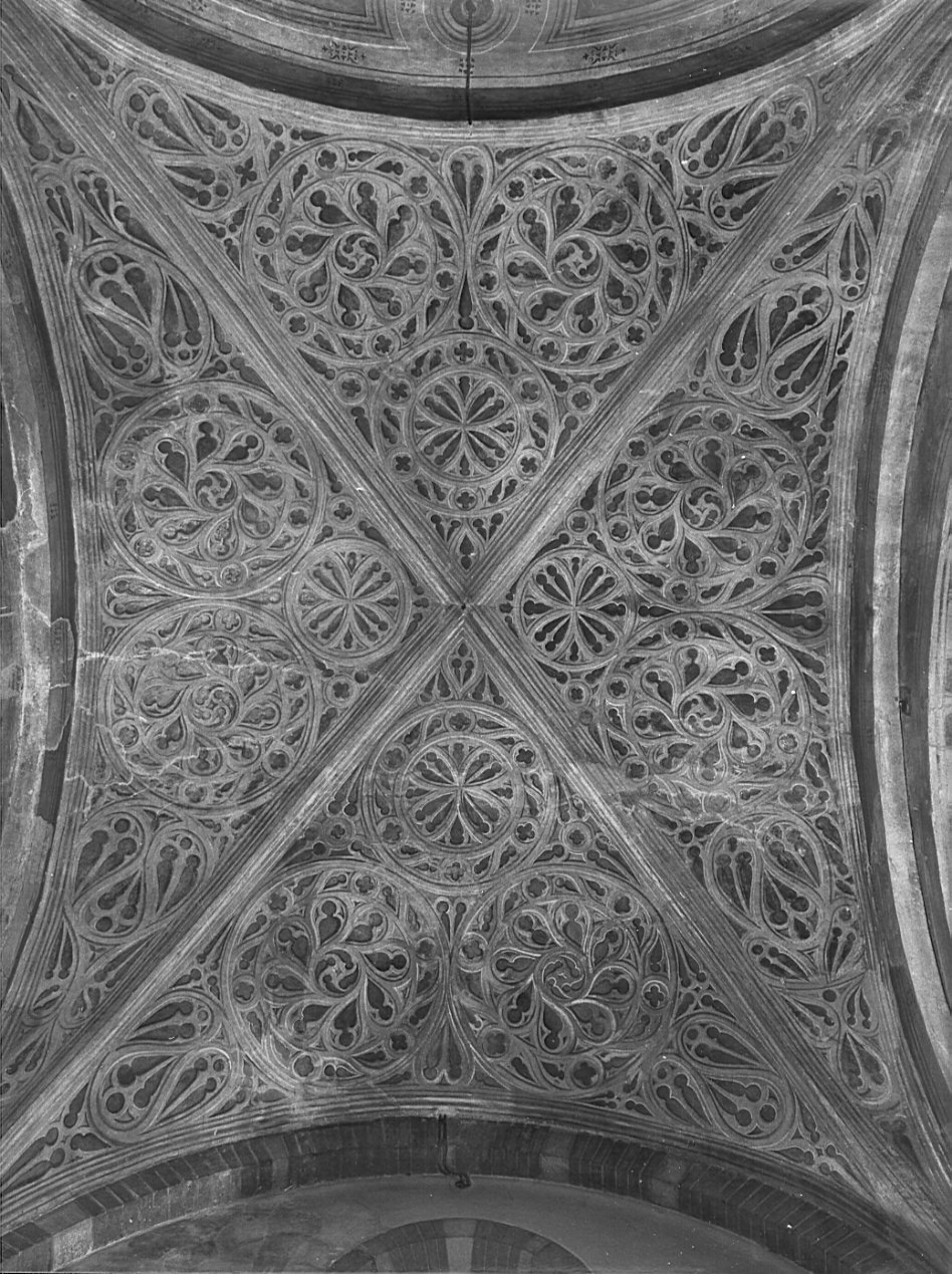 motivi decorativi a trafori gotici (dipinto, opera isolata) - ambito lombardo (sec. XVI)