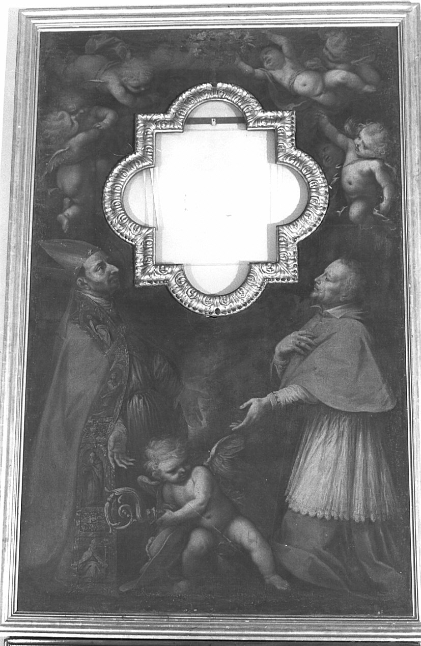 San Carlo Borromeo e Federico Borromeo (dipinto, opera isolata) di Danedi Giovanni Stefano detto Montalto (attribuito) (seconda metà sec. XVII)