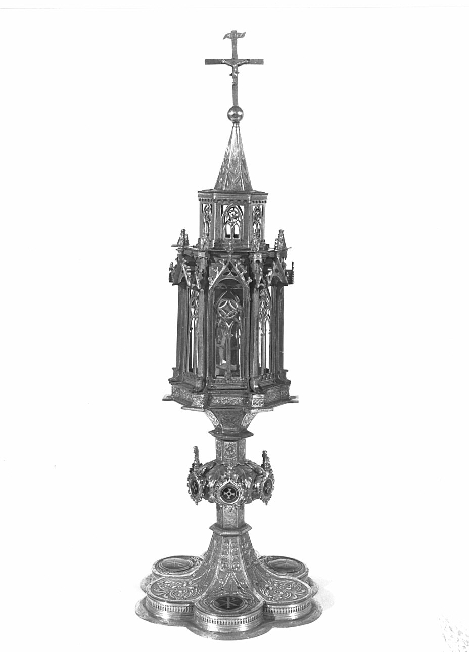 ostensorio architettonico, opera isolata di Bellezza Giovanni (sec. XIX)