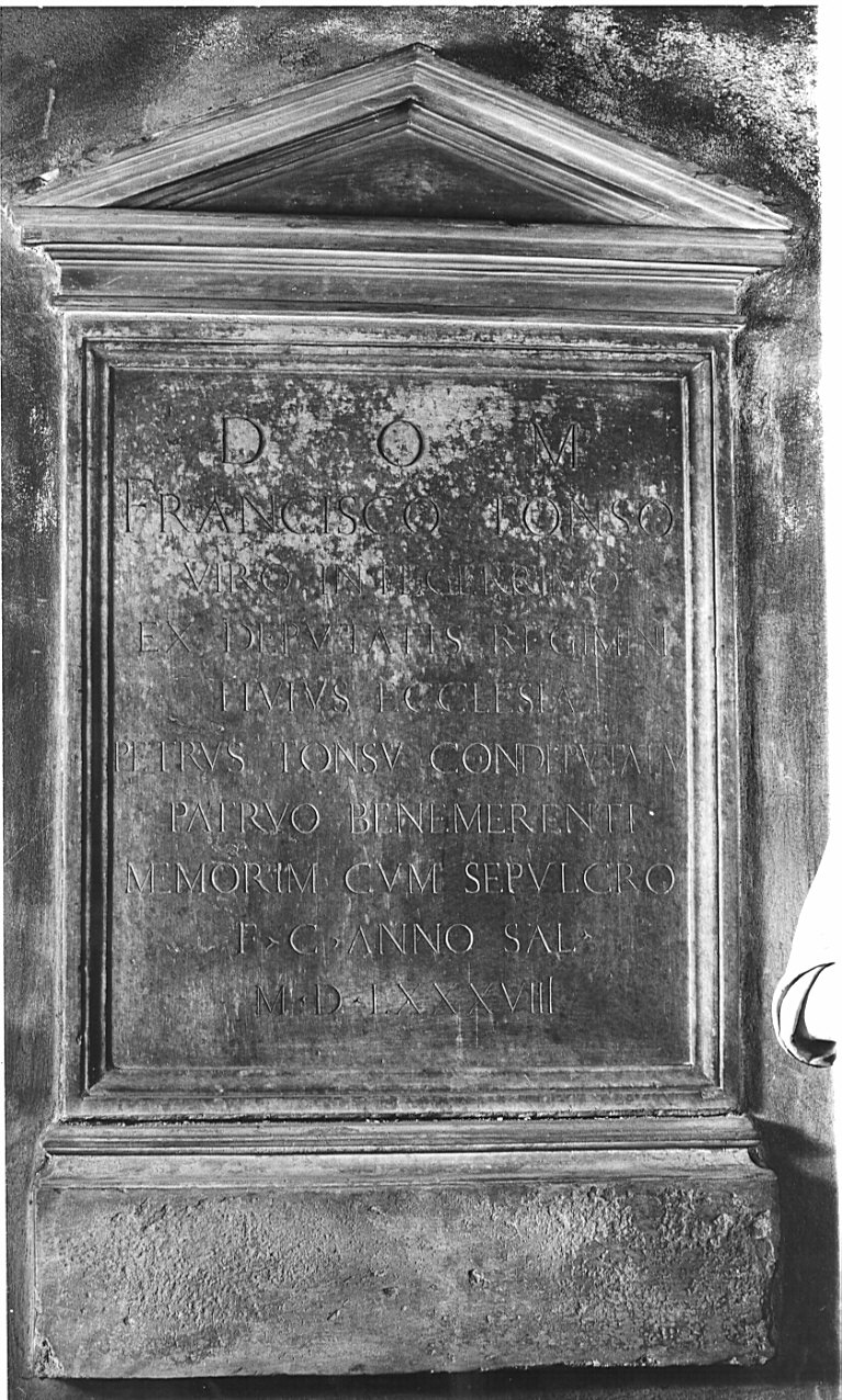 lapide tombale, opera isolata - bottega lombarda (sec. XVI)