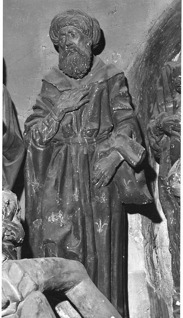 San Giuseppe d'Arimatea (statua, elemento d'insieme) di Fonduti Agostino (sec. XV)