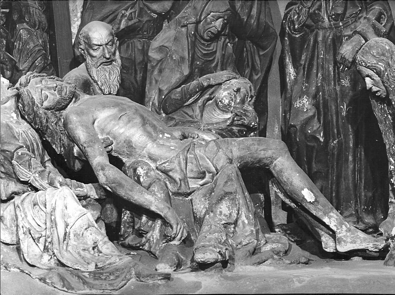 Cristo morto (statua, elemento d'insieme) di Fonduti Agostino (sec. XV)