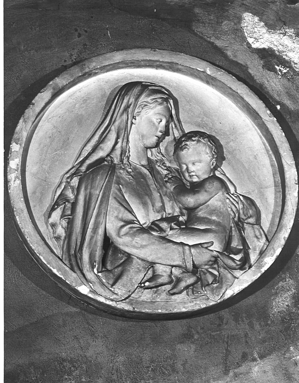Madonna con Bambino (rilievo, opera isolata) - bottega lombarda (sec. XIX)