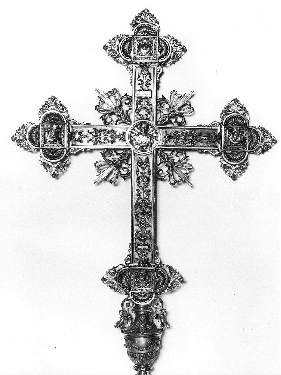 croce processionale, opera isolata - bottega lombarda (secc. XIX/ XX)