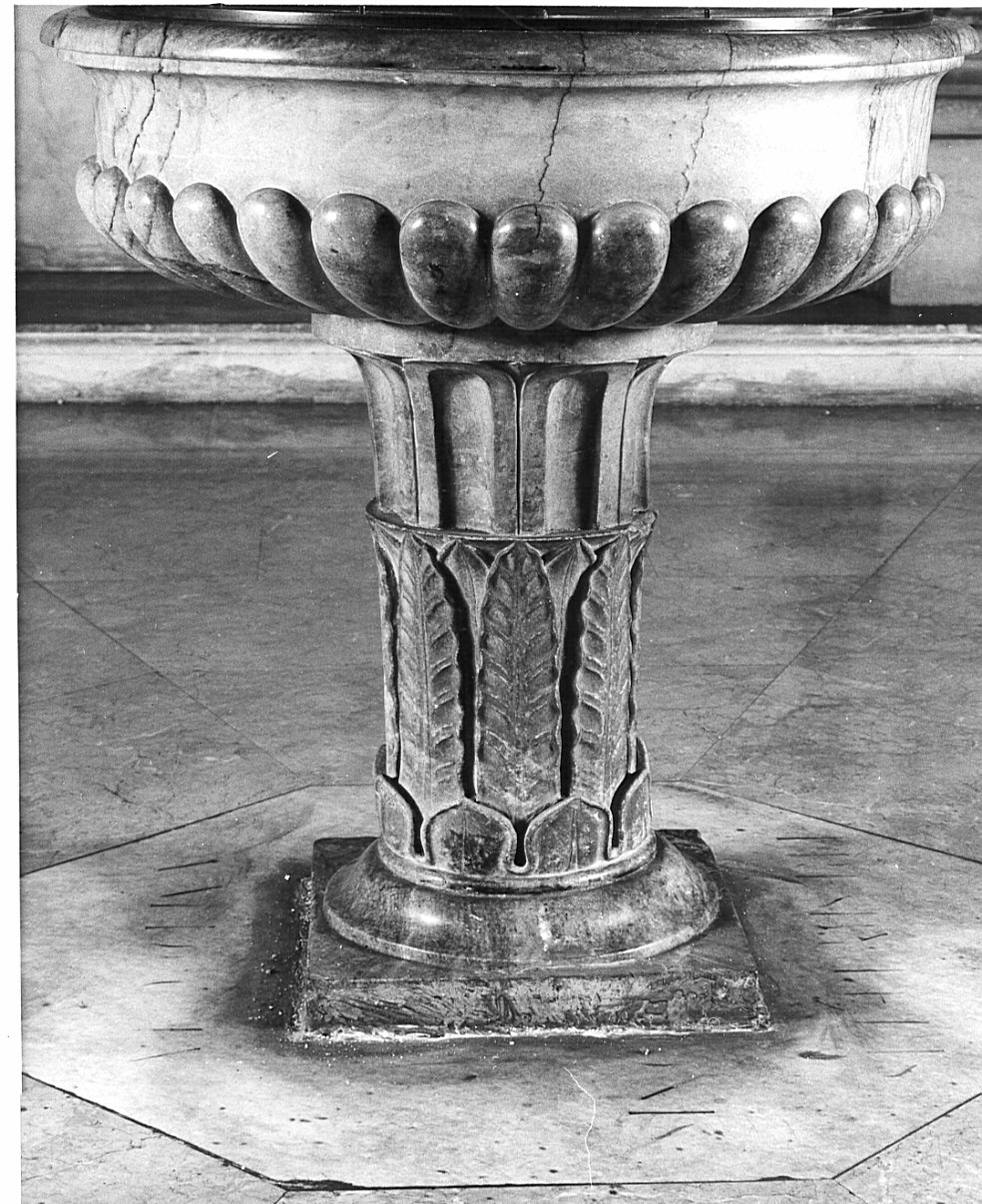 fonte battesimale, opera isolata - bottega lombarda (fine sec. XVI)