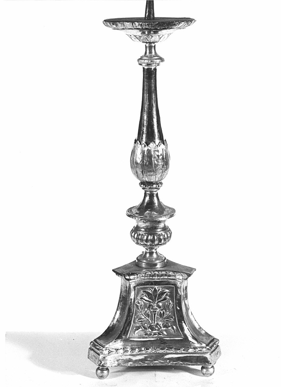 candeliere d'altare, serie - bottega lombarda (prima metà sec. XIX)