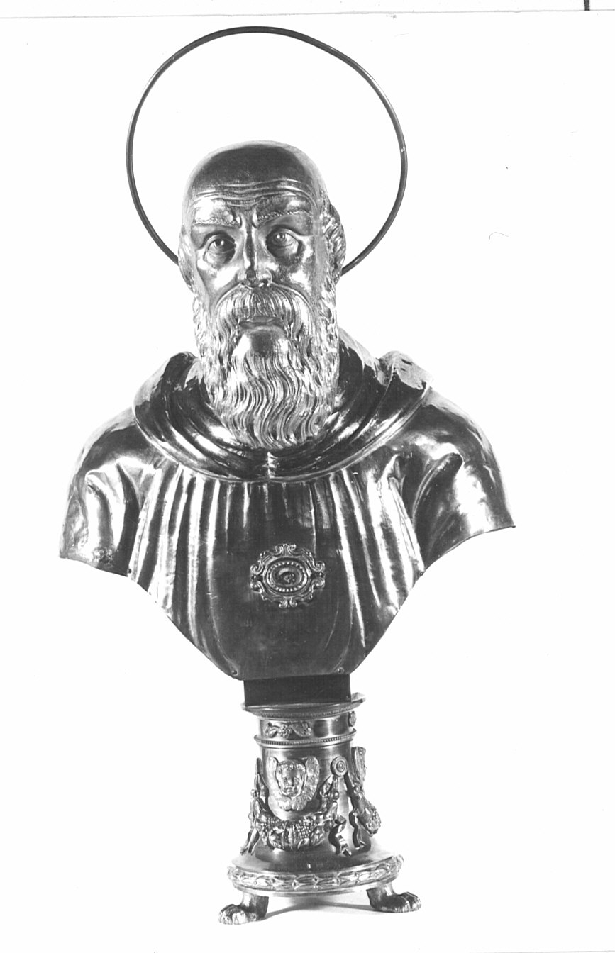 Sant'Antonio Abate (reliquiario - a busto, opera isolata) - bottega lombarda (fine sec. XIX)