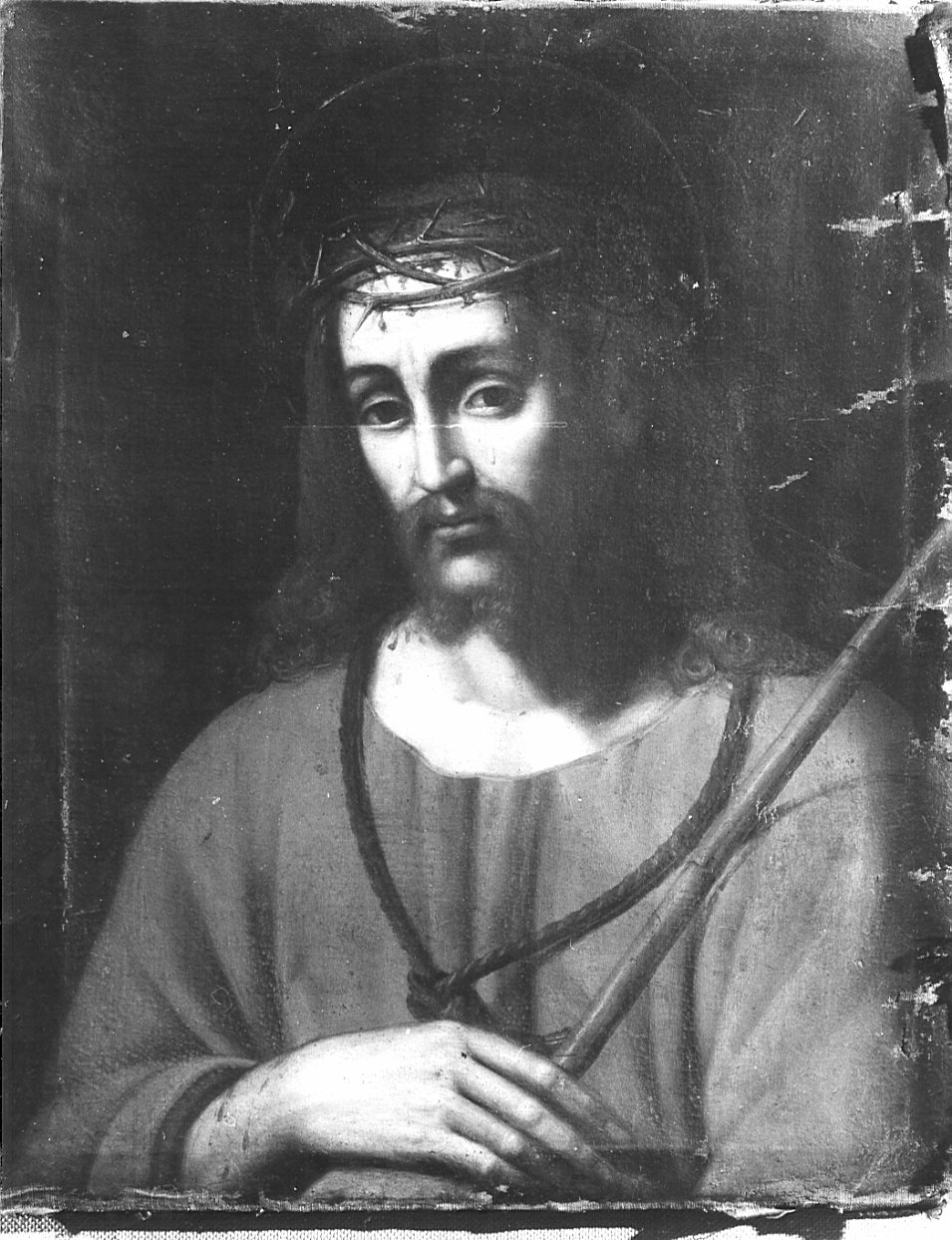 Cristo coronato di spine (dipinto, opera isolata) - ambito lombardo (sec. XVI)