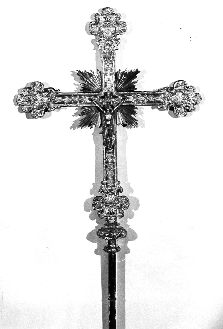 croce processionale, opera isolata - bottega lombarda (sec. XVII)