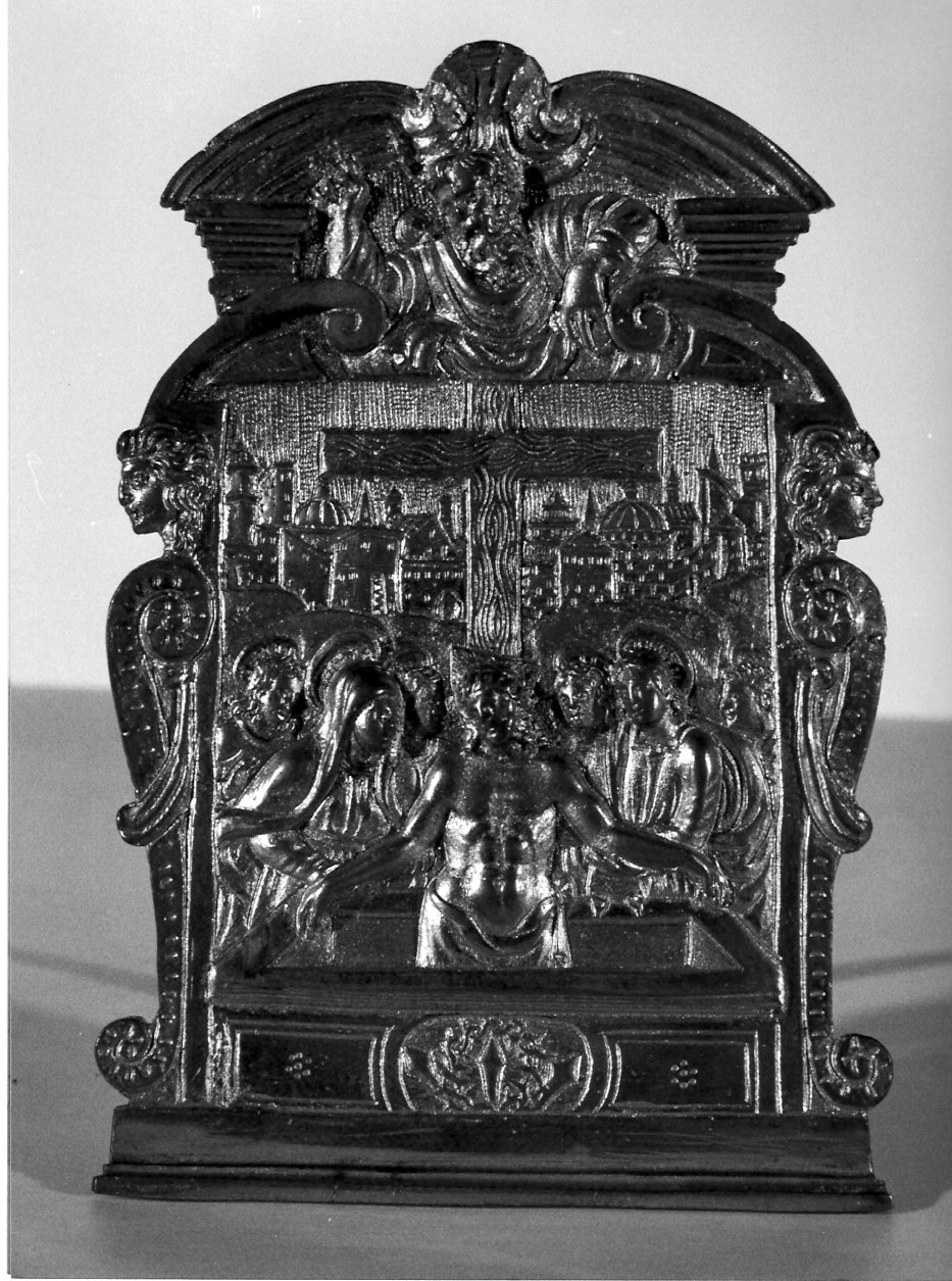 Pietà (pace - a tavoletta, architettonica, opera isolata) - bottega lombarda (fine sec. XVI)