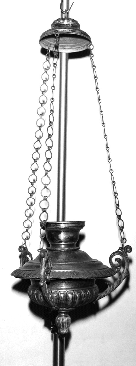 lampada pensile, opera isolata - produzione lombarda (sec. XIX)