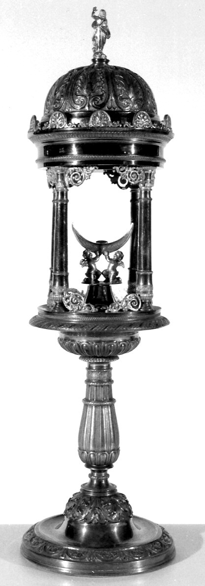 ostensorio architettonico, opera isolata - bottega lombarda (fine sec. XIX)