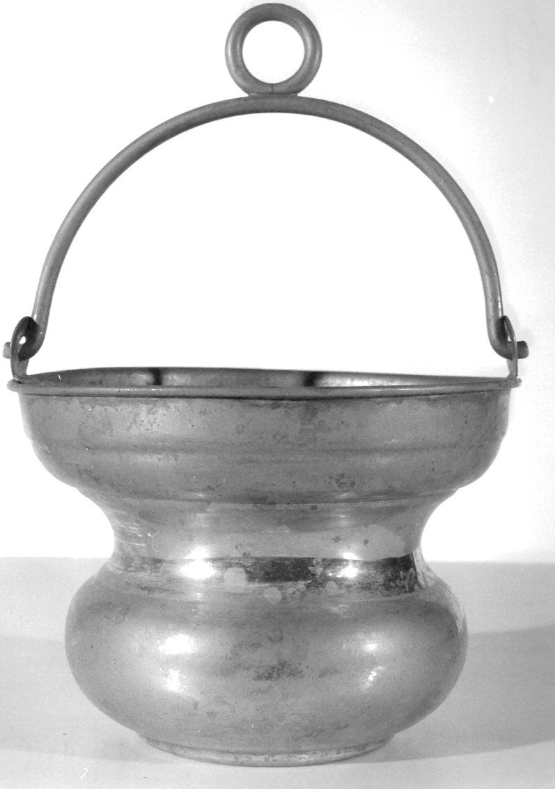 secchiello per l'acqua benedetta, opera isolata - produzione lombarda (fine sec. XIX)