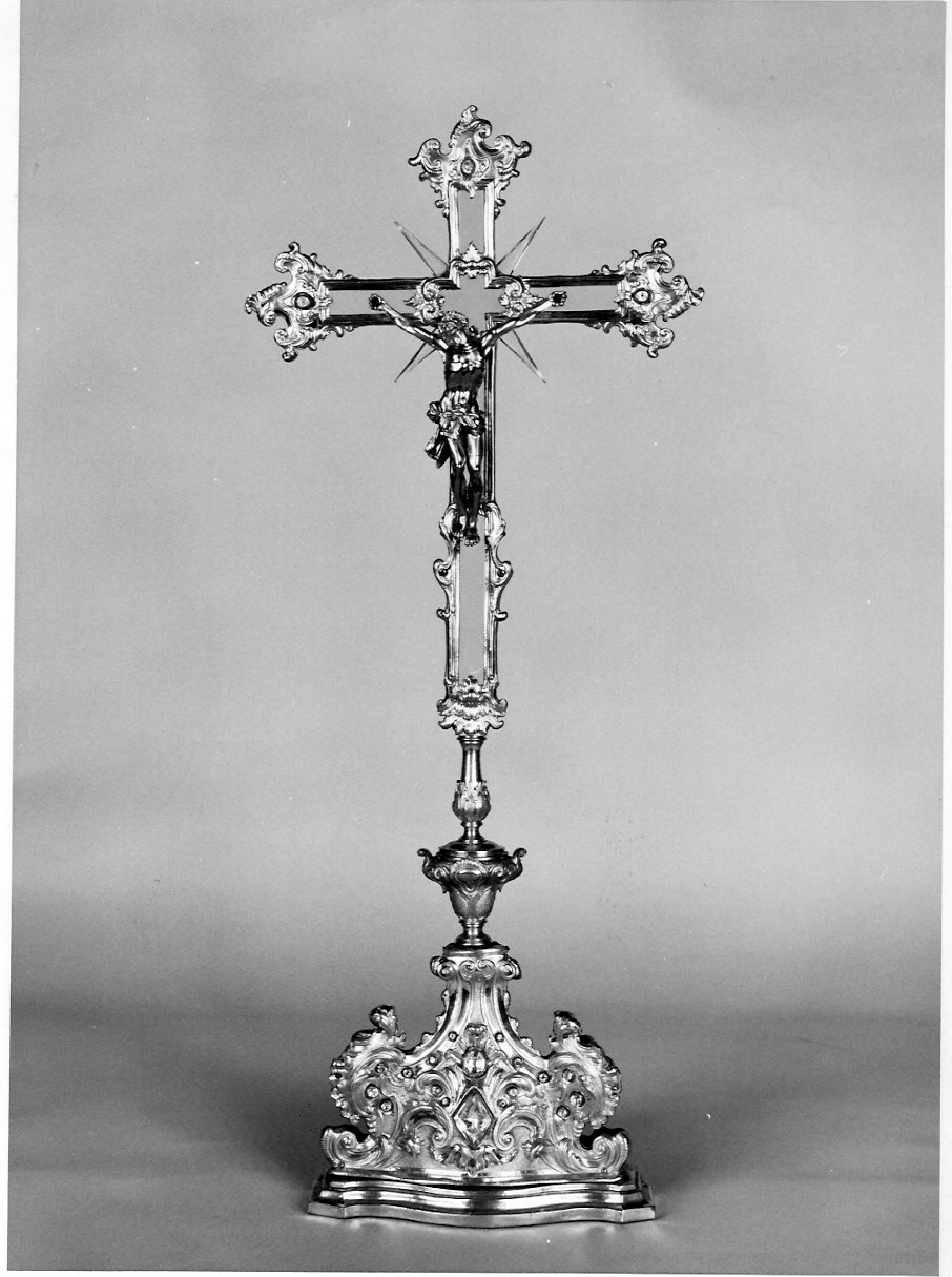 croce d'altare, opera isolata - bottega lombarda (prima metà sec. XVIII)