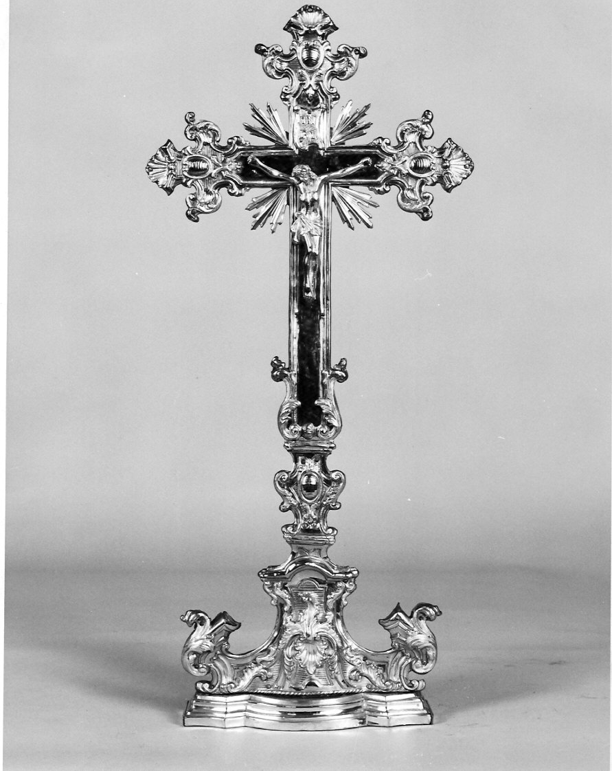 croce d'altare, opera isolata - bottega lombarda (prima metà sec. XVIII)