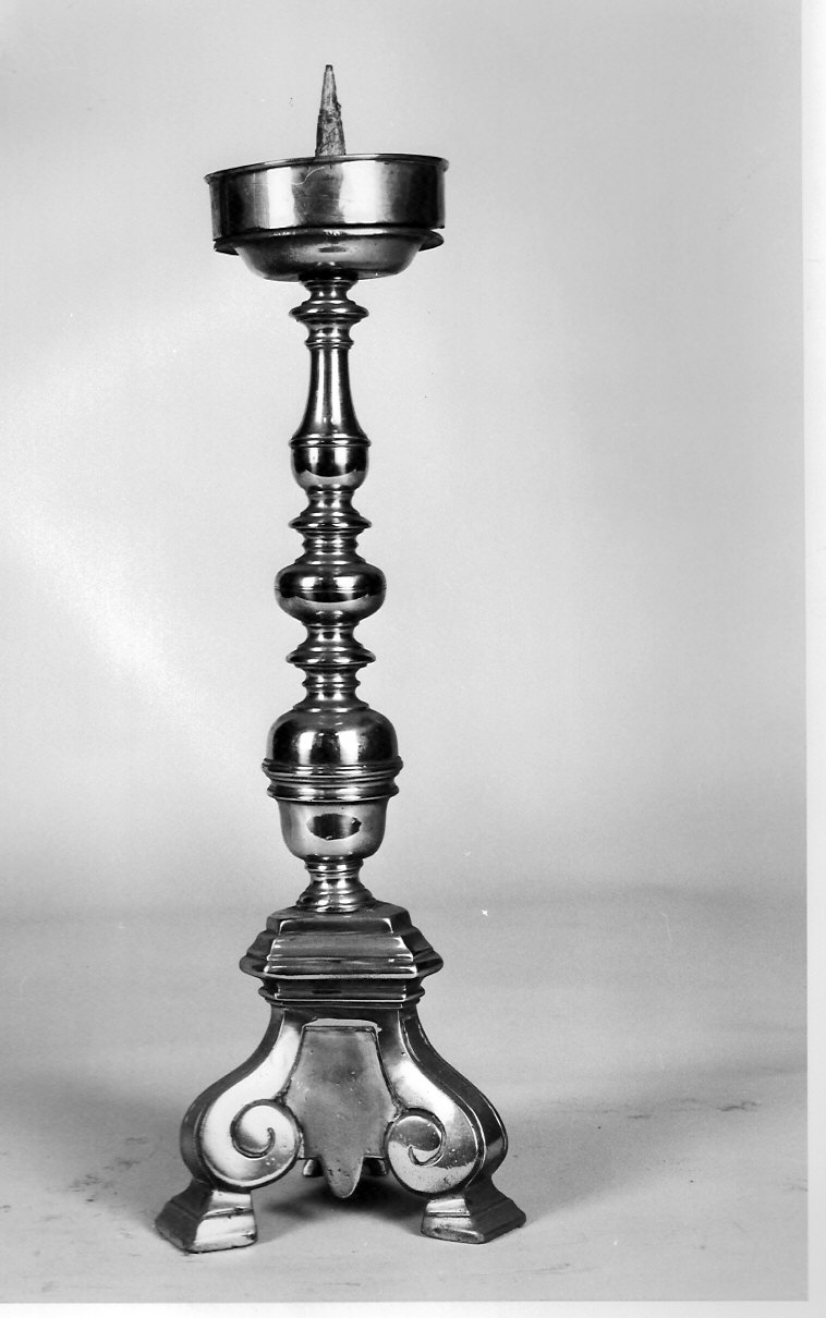 candelabro, serie - bottega lombarda (fine/inizio secc. XVIII/ XIX)