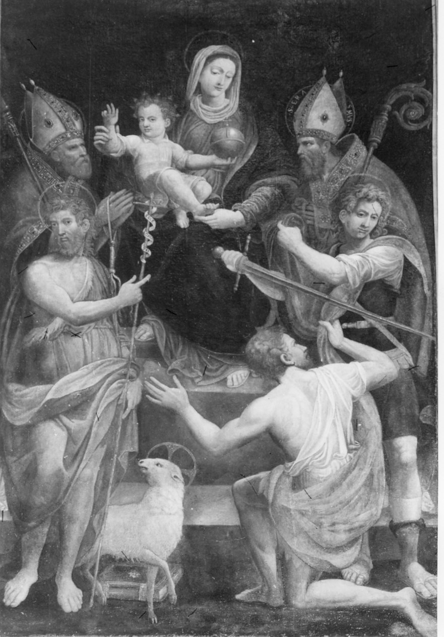 Madonna con Bambino e Santi (dipinto, opera isolata) - ambito toscano (?) (sec. XVI)