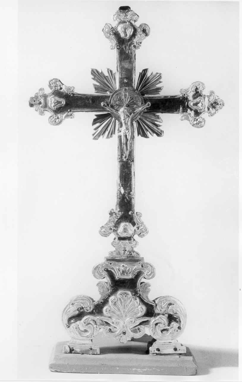 croce d'altare, opera isolata - bottega italiana (sec. XVIII)
