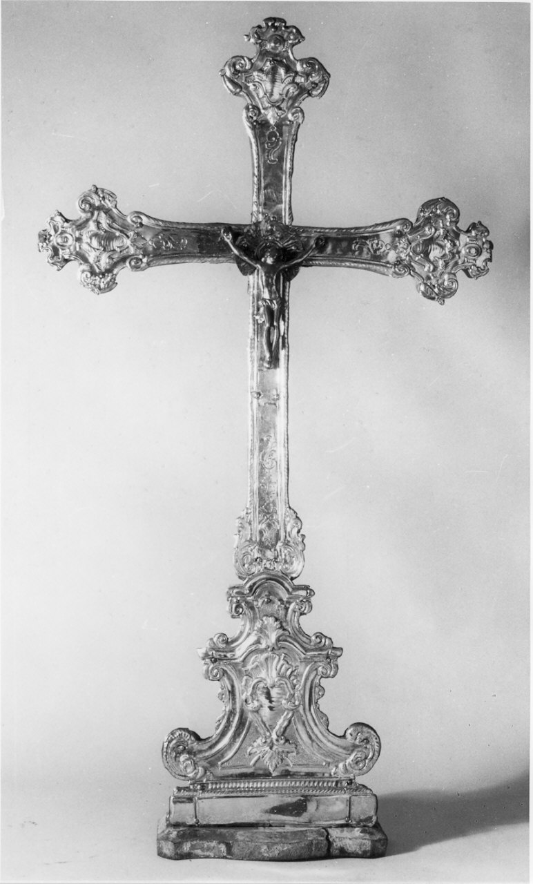 croce d'altare, opera isolata - bottega italiana (sec. XVIII)