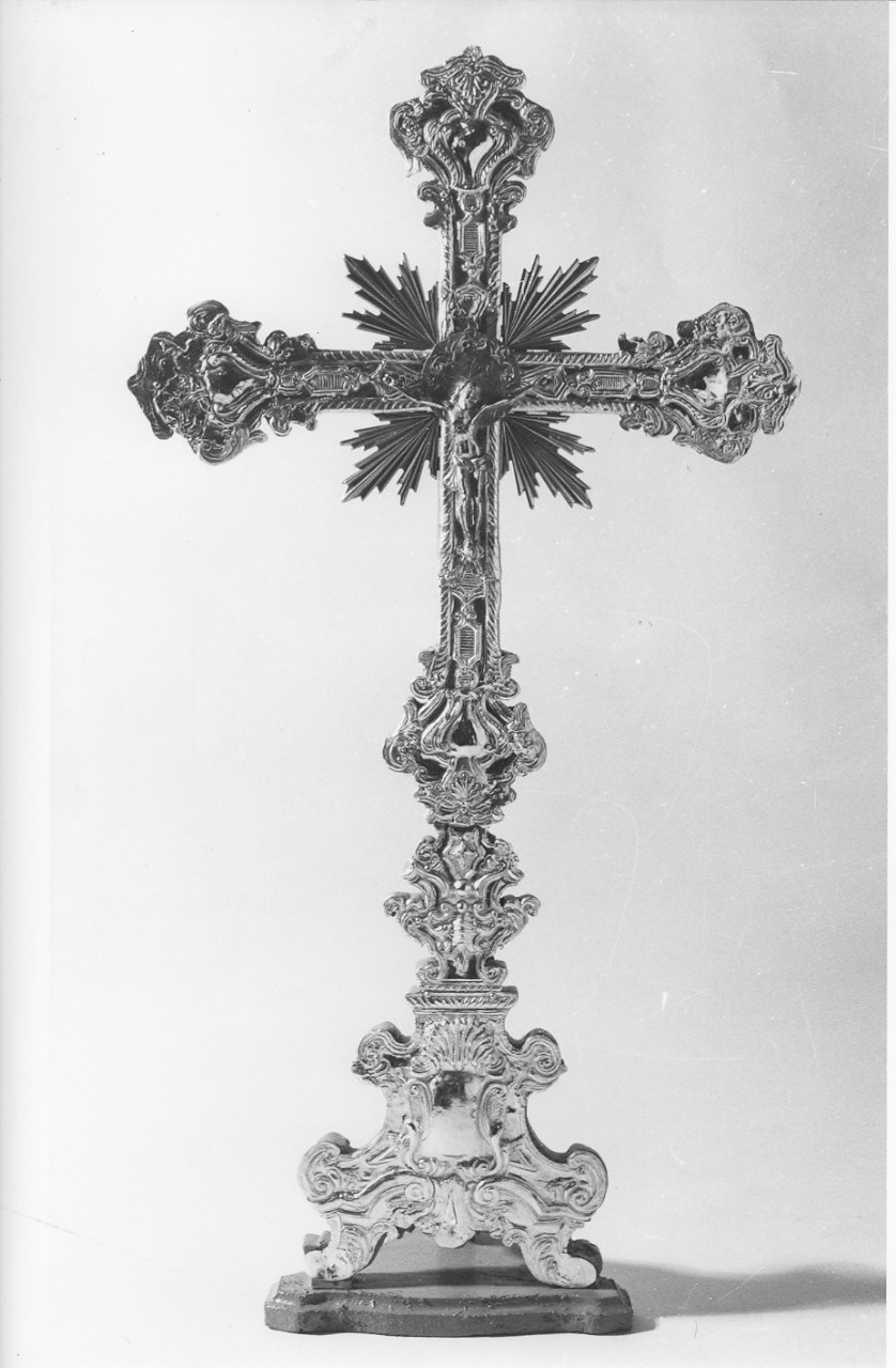 croce d'altare, opera isolata - bottega italiana (sec. XVIII)