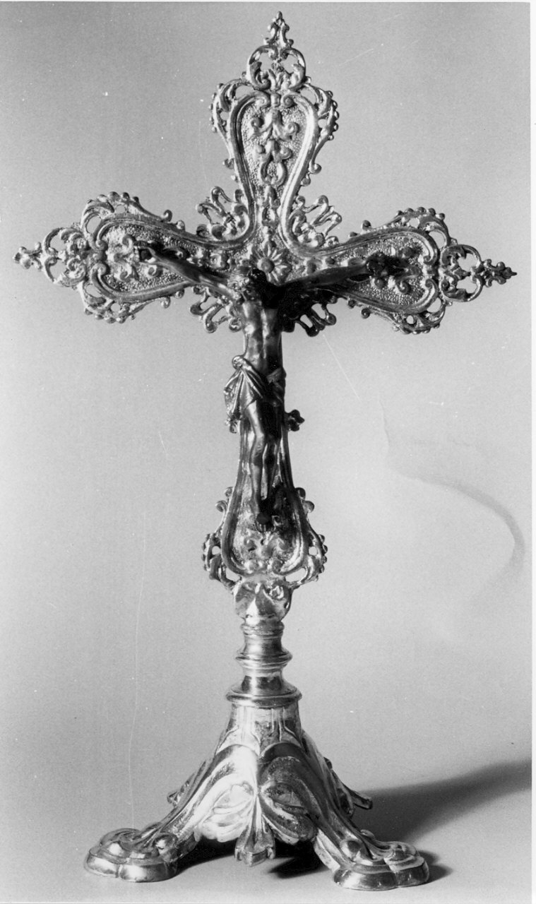 croce d'altare, opera isolata - bottega italiana (inizio sec. XX)