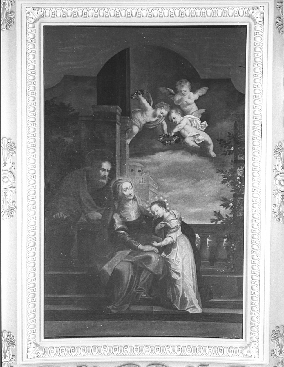 educazione di Maria Vergine (dipinto, opera isolata) - ambito italiano (sec. XVII)